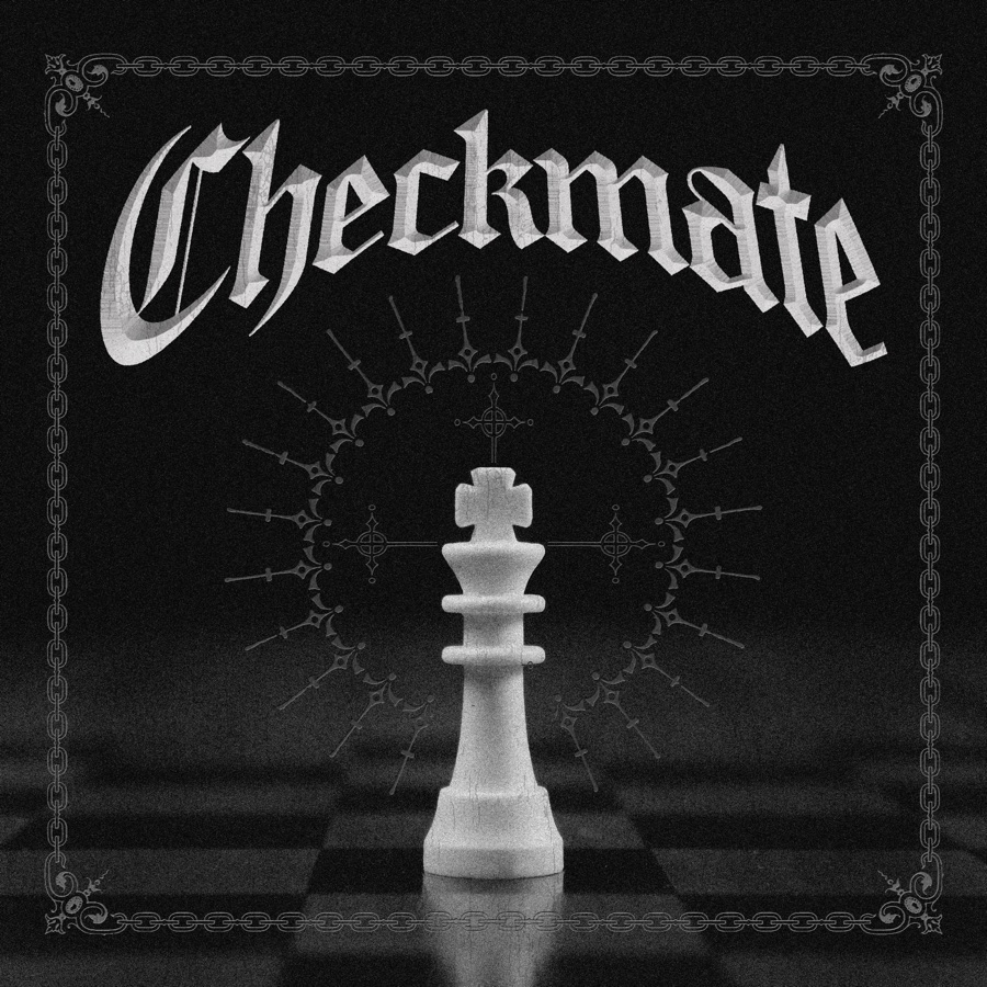 Kickoff poster: a white king under the word Checkmate